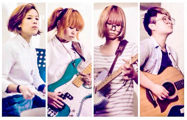 團員由左至右，分別為：鼓手 HeiHei 、低音吉他手 YY、吉他手 Soni、及主唱 Soft