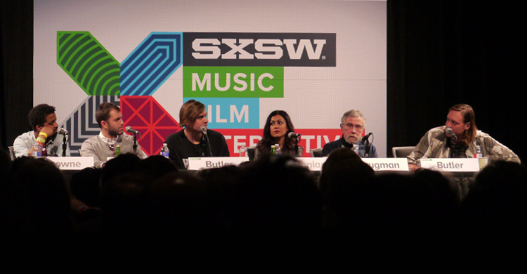 Arcade Fire 的 Butler 兄弟在 SXSW 談論音樂產業的名人經濟（The Celebrity Economy in Music）。